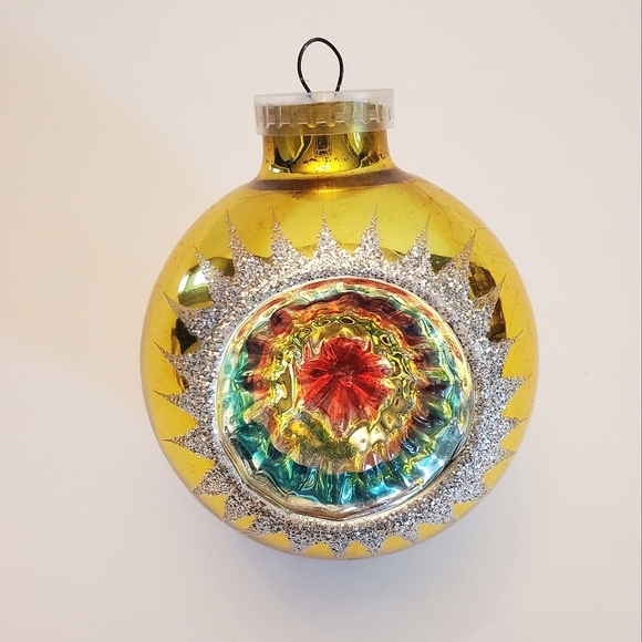 Vintage glass reflector ornament - Picture 1 of 5